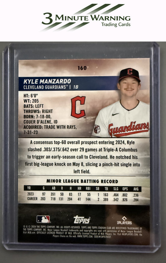 2024 Stadium Club #160 Kyle Manzardo Red Foil