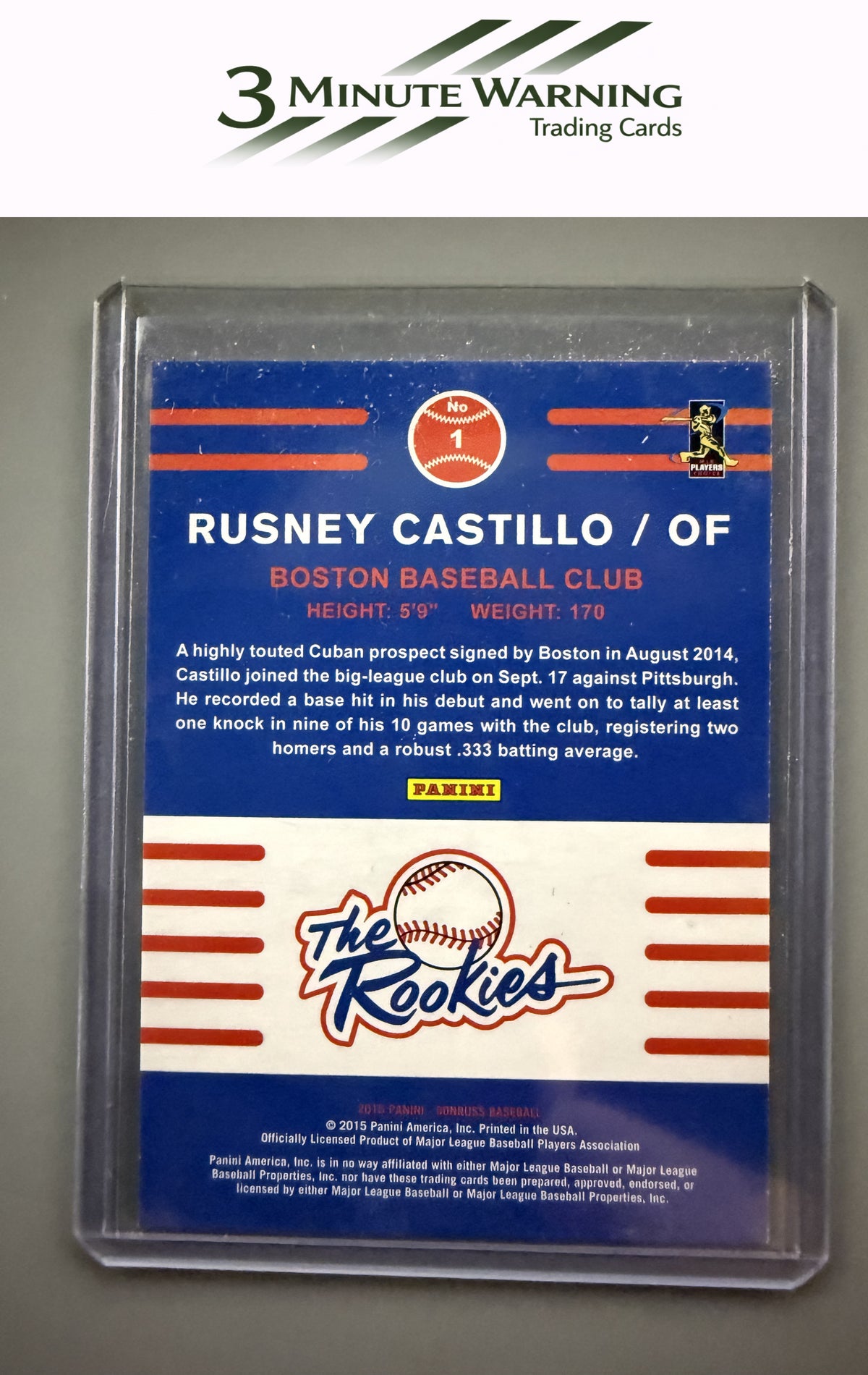 2015 Donruss #1 Rusney Castillo The Rookies