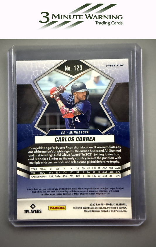 2022 Panini Mosaic #123 Carlos Correa Mosaic