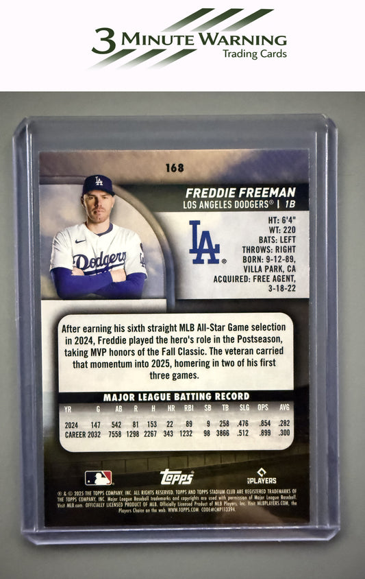 2025 Stadium Club #168 Freddie Freeman
