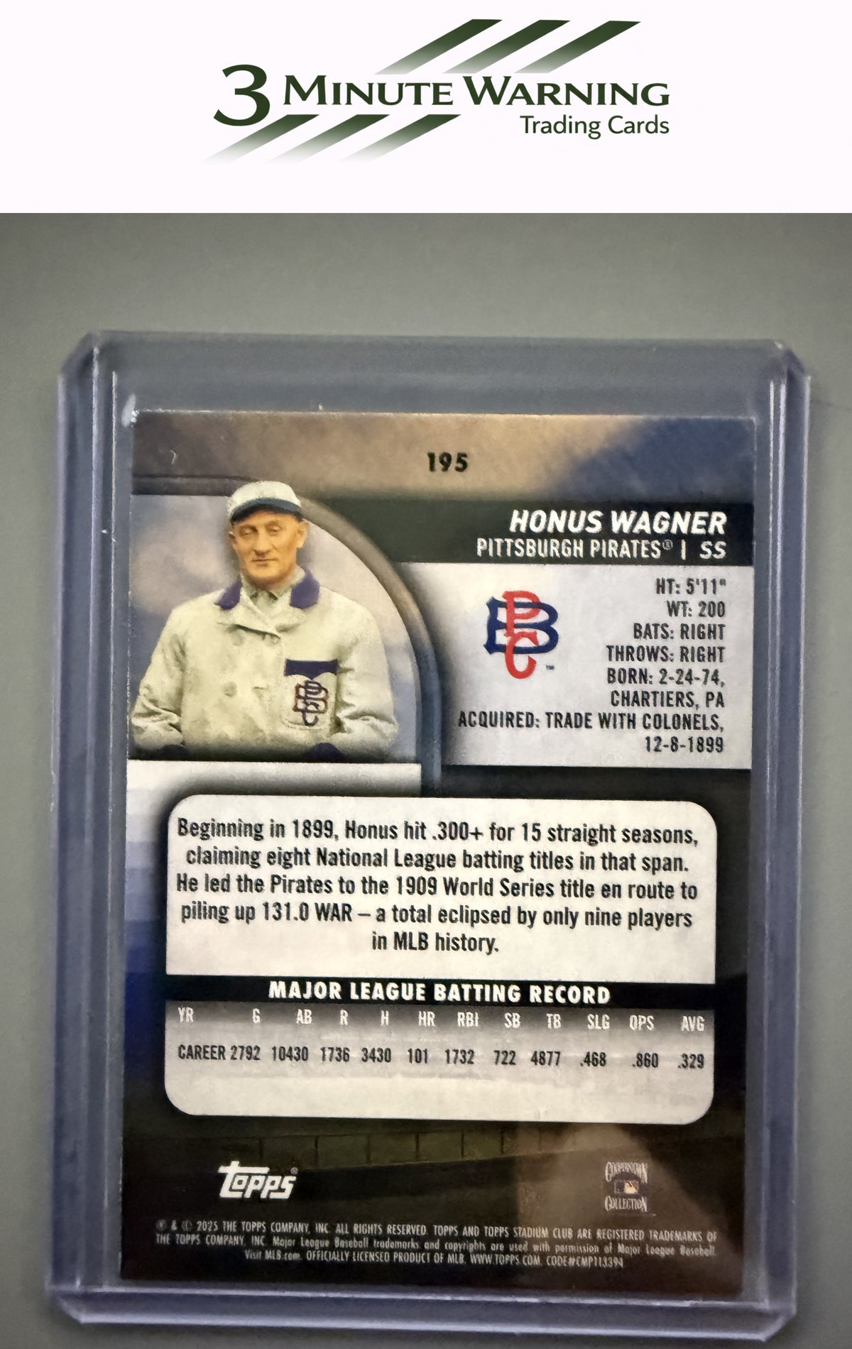2025 Stadium Club #195 Honus Wagner