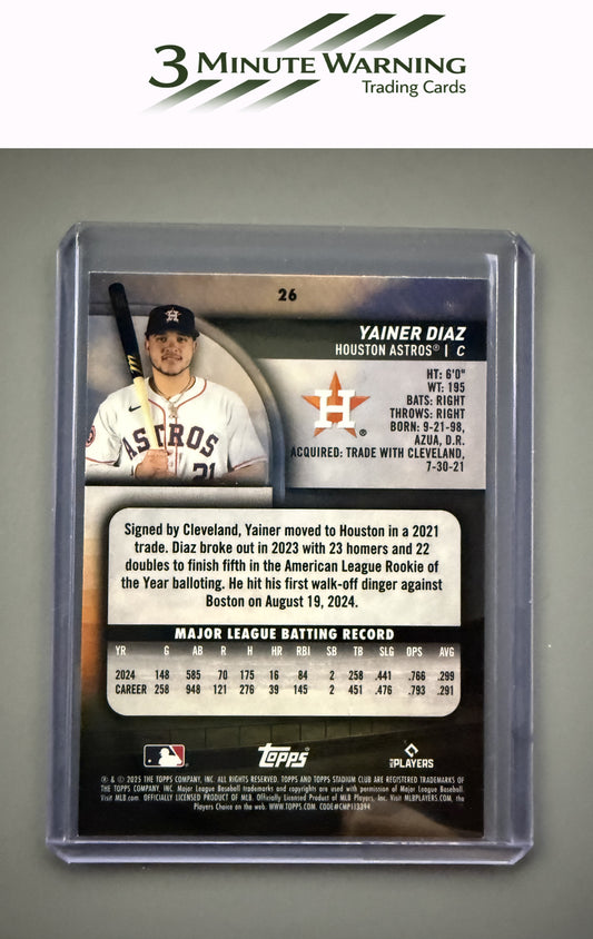 2025 Stadium Club #26 Yainer Diaz