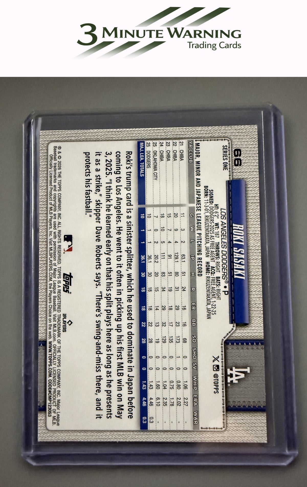 2026 Topps #66 Roki Sasaki