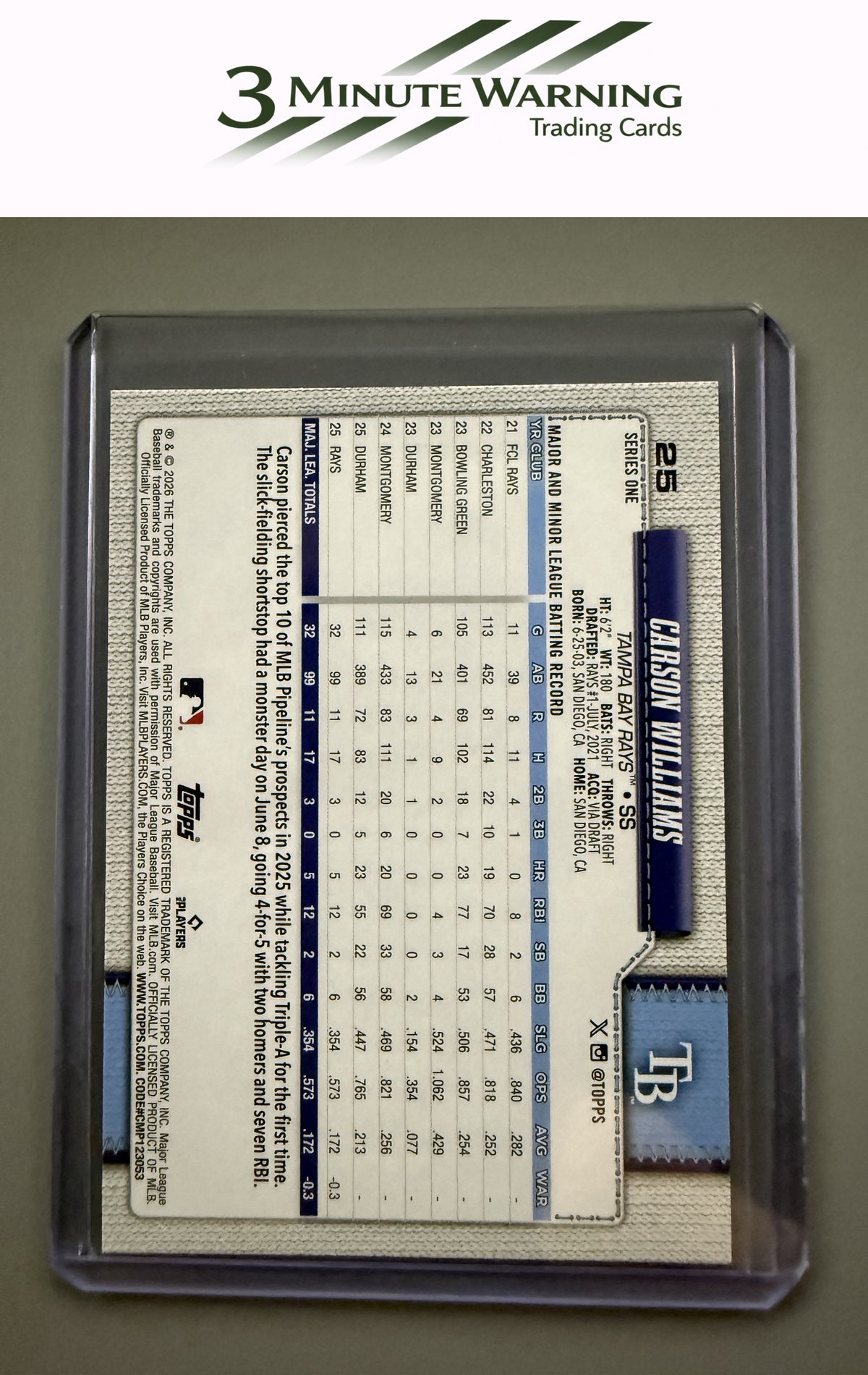 2026 Topps #25 Carson Williams