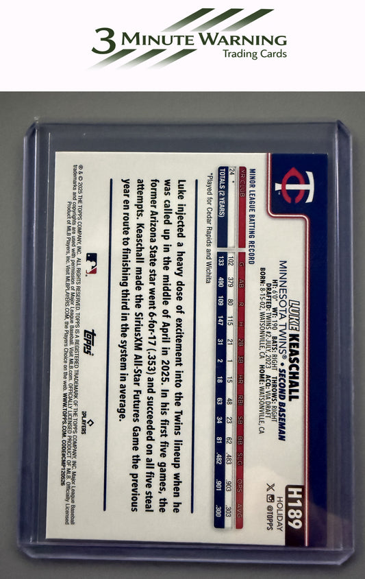 2025 Topps Holiday #H189 Luke Keaschall