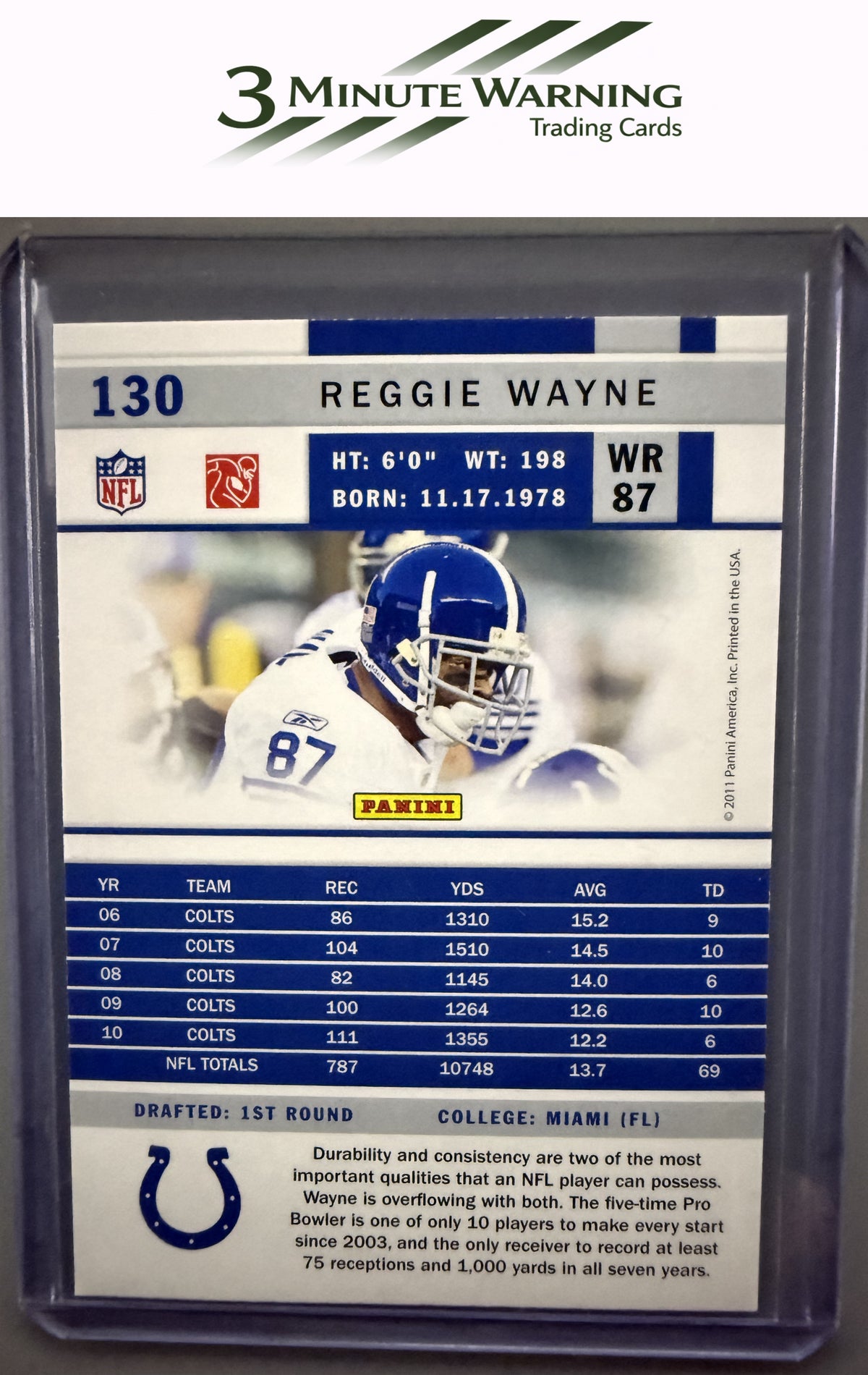 2011 Score #130 Reggie Wayne