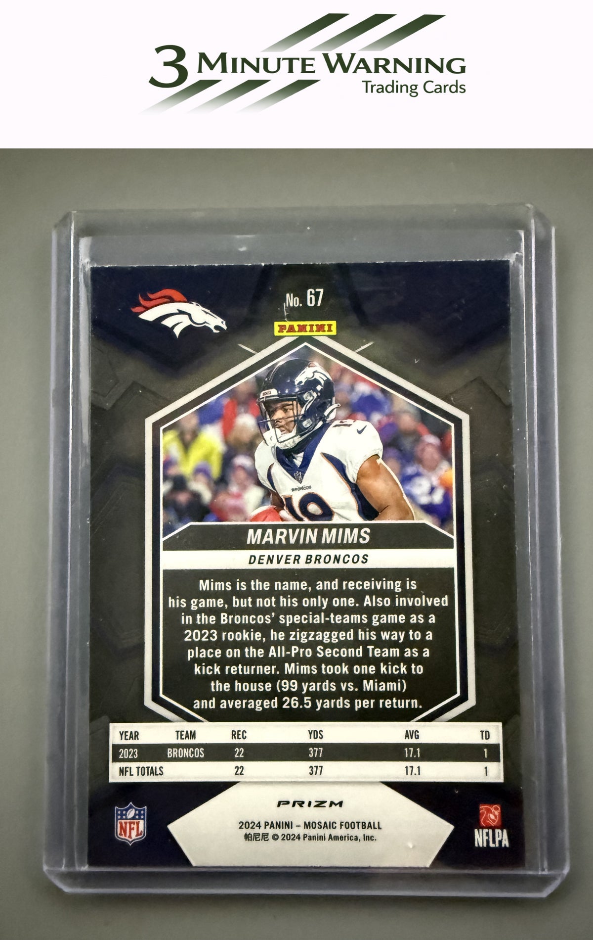 2024 Panini Mosaic #67 Marvin Mims Mosaic Camo Red
