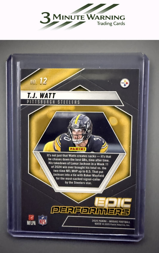 2025 Panini Mosaic #12 T.J. Watt Epic Performers