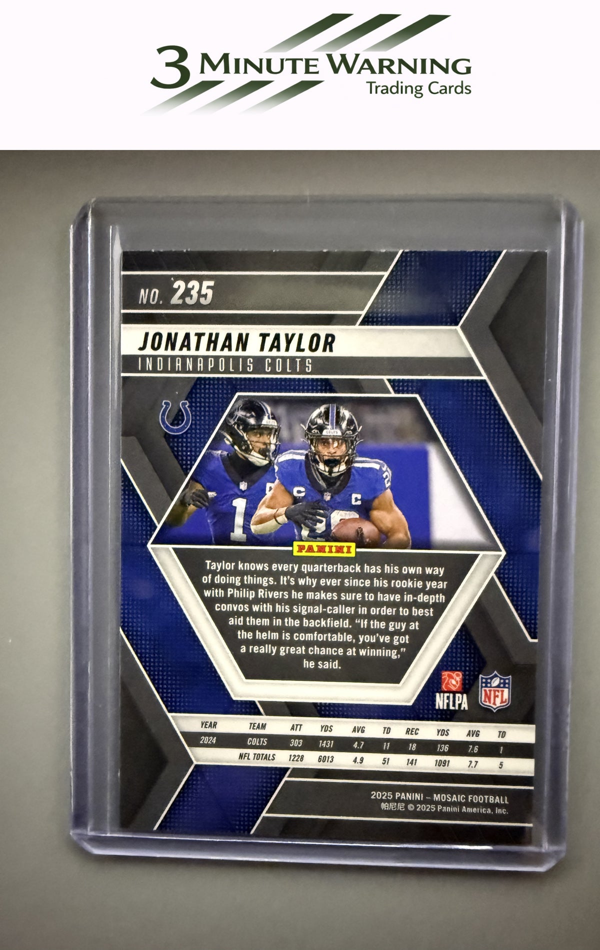2025 Panini Mosaic #235 Jonathan Taylor