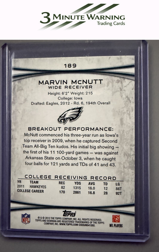 2012 Bowman #189 Marvin McNutt