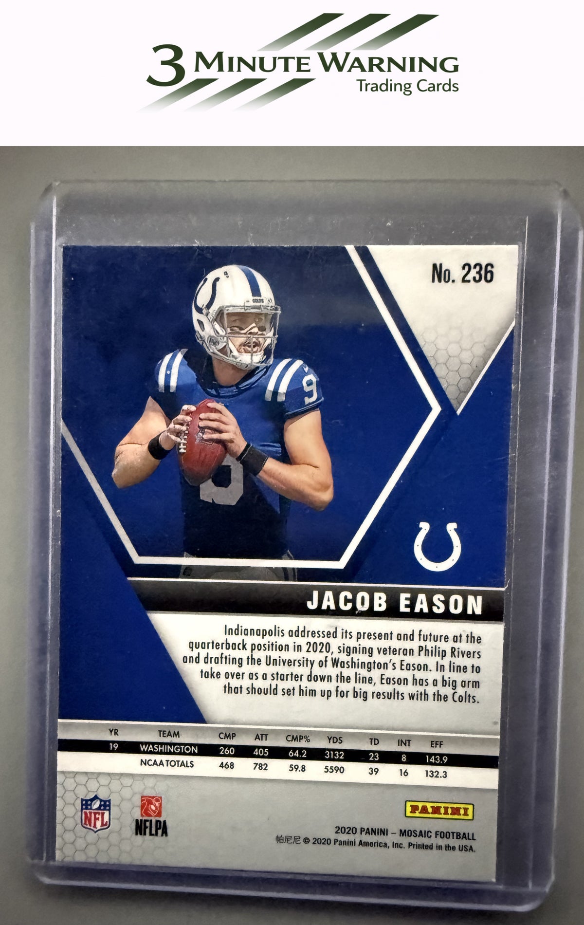 2020 Panini Mosaic #236 Jacob Eason