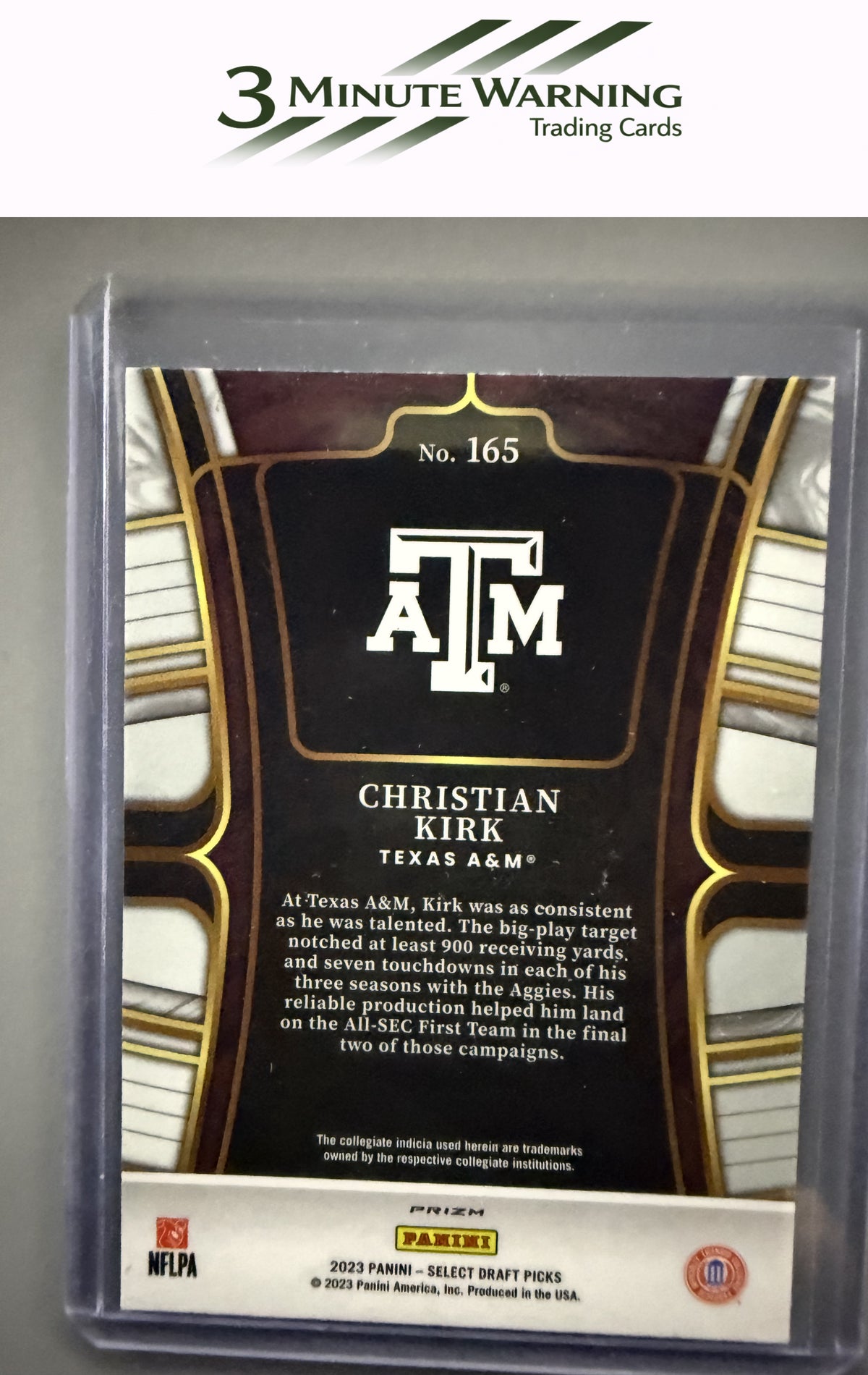 2023 Panini Select Draft Picks #165 Christian Kirk Red Lazer Prizm