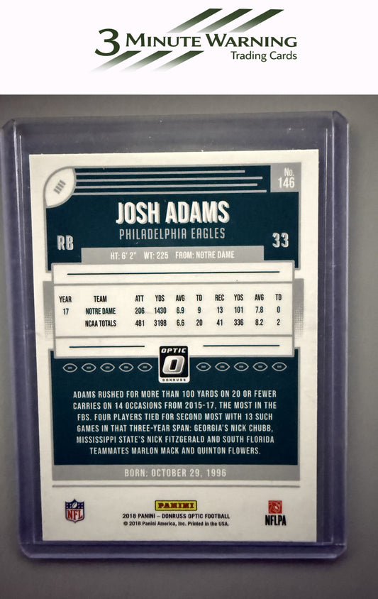 2018 Donruss Optic #146 Josh Adams