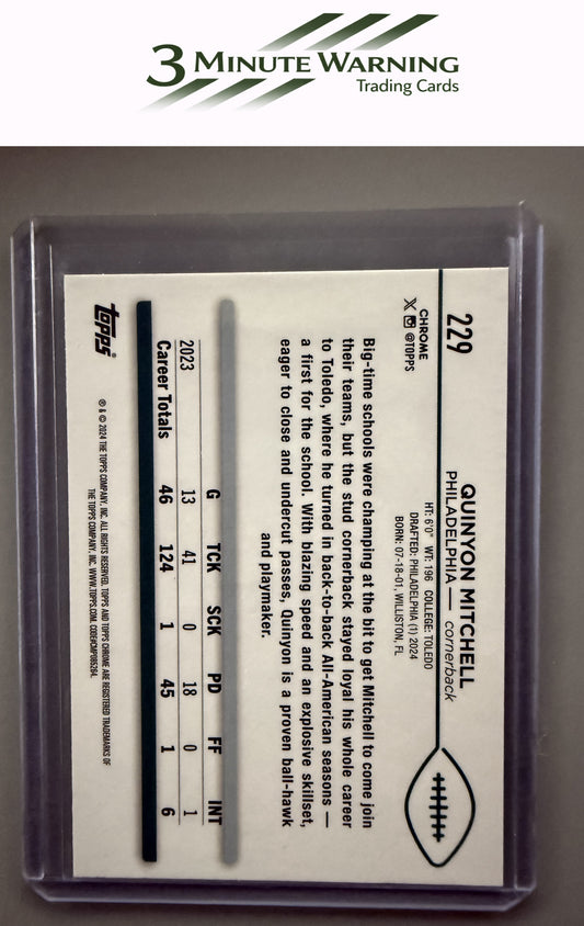 2024 Topps Chrome #229 Quinyon Mitchell
