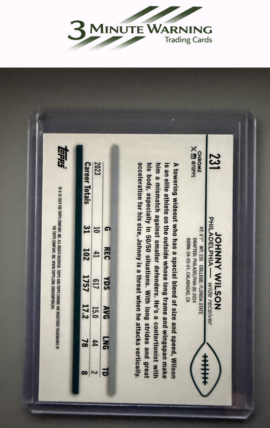2024 Topps Chrome #231 Johnny Wilson Prism Refractor