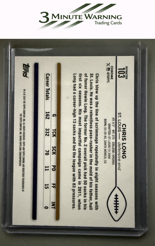 2024 Topps Chrome #103 Chris Long Refractor