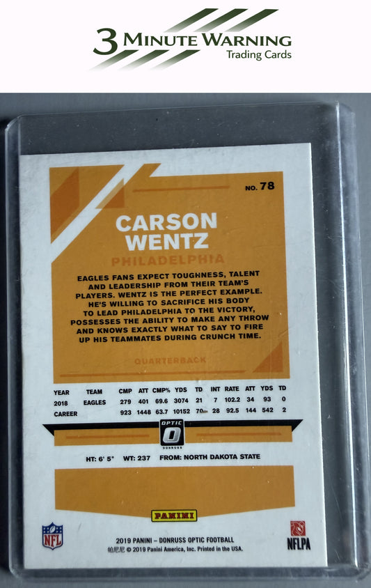 2019 Donruss Optic #78 Carson Wentz
