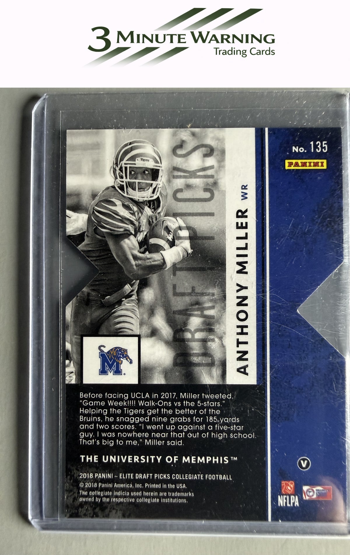 2018 Panini Elite Draft Picks #135 Anthony Miller Status Die Cut Orange