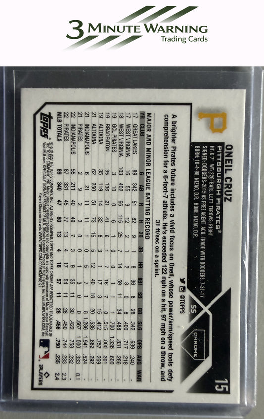 2023 Topps Chrome #15 Oneil Cruz Pink Refractor
