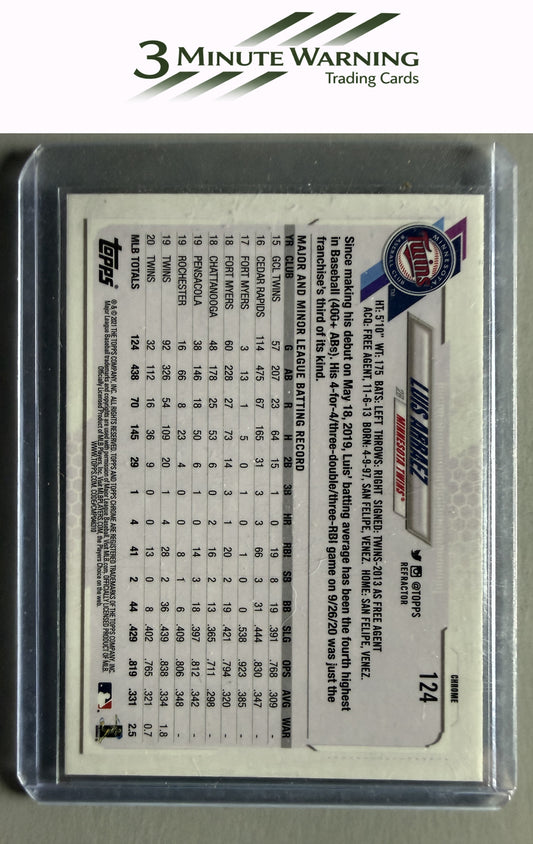 2021 Topps Chrome #124 Luis Arraez Refractor