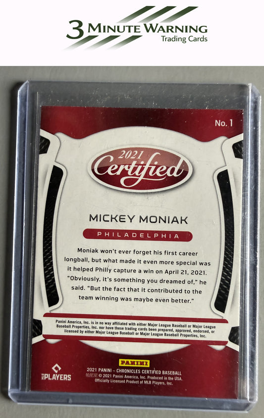 2021 Panini Chronicles #1 Mickey Moniak Certified
