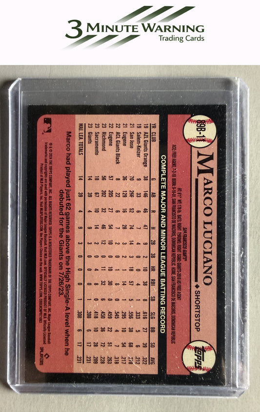 2024 Topps #89B-11 Marco Luciano 1989 Topps Baseball 35th Anniversary