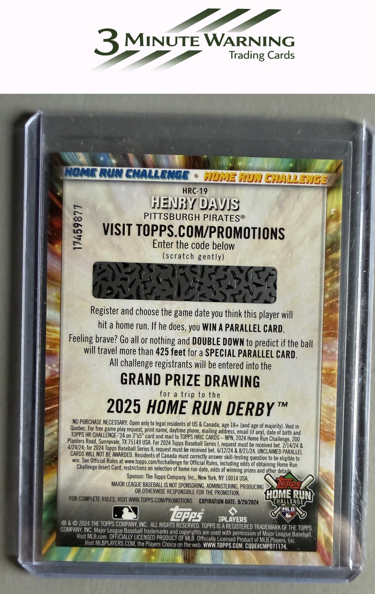 2024 Topps #HRC-19 Henry Davis Home Run Challenge (Series Two)
