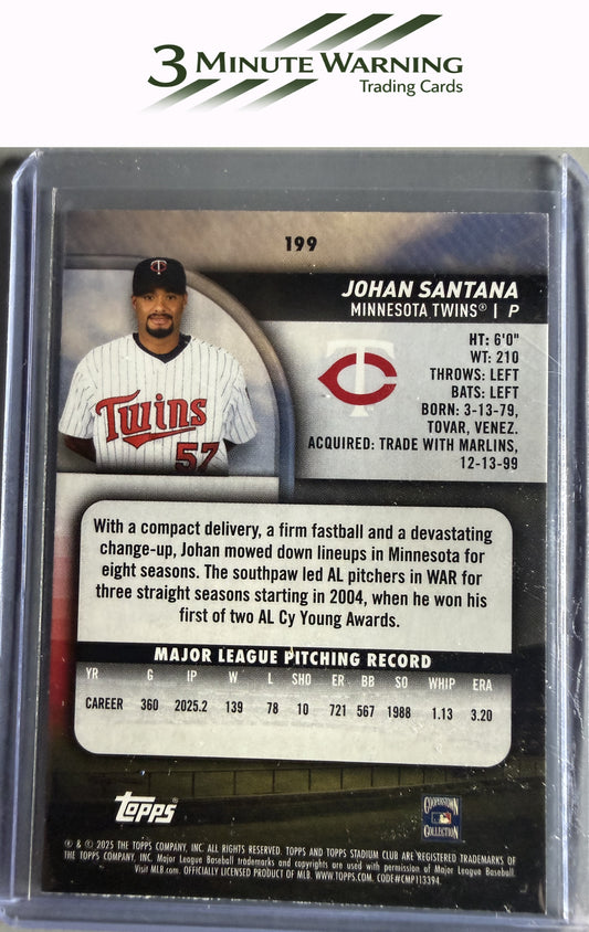 2025 Stadium Club #199 Johan Santana