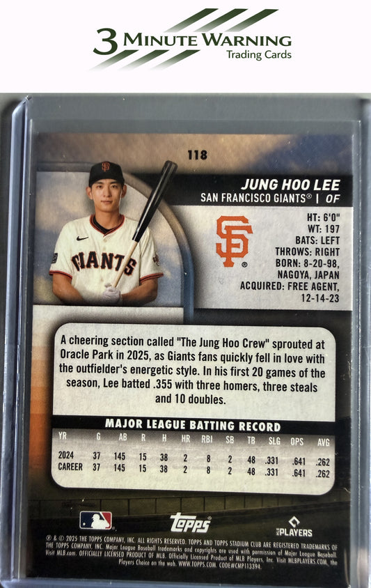 2025 Stadium Club #118 Jung Hoo Lee