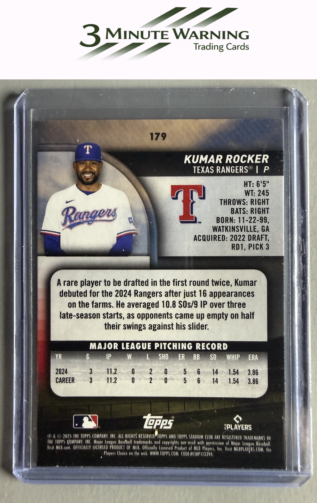 2025 Stadium Club #179 Kumar Rocker