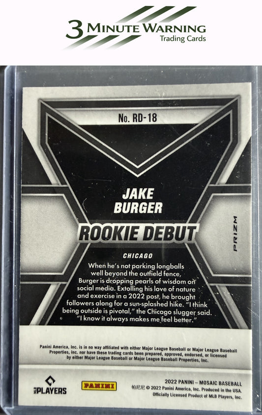 2022 Panini Mosaic #RD-18 Jake Burger Rookie Debut Mosaic