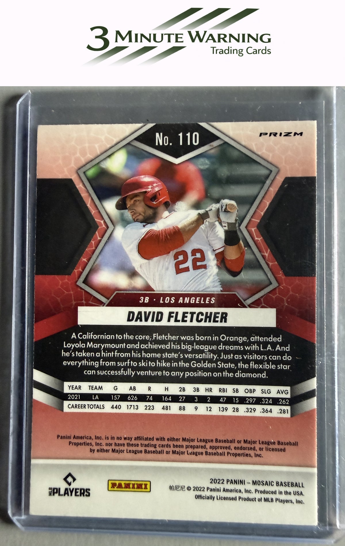 2022 Panini Mosaic #110 David Fletcher Silver Prizm