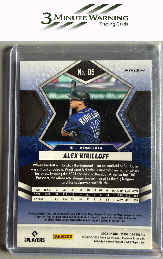 2022 Panini Mosaic #85 Alex Kirilloff Pink Camo Mosaic