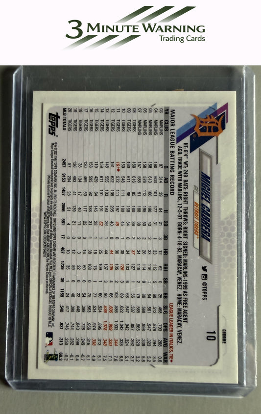 2021 Topps Chrome #10 Miguel Cabrera