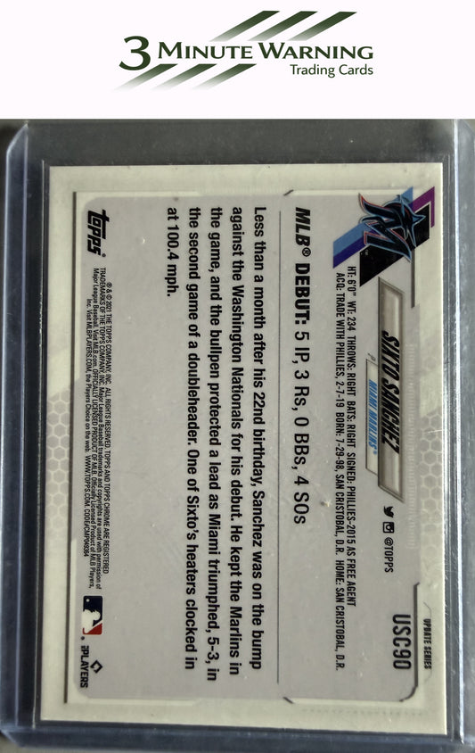 2021 Topps Chrome Update #USC90 Sixto Sanchez Purple Refractor