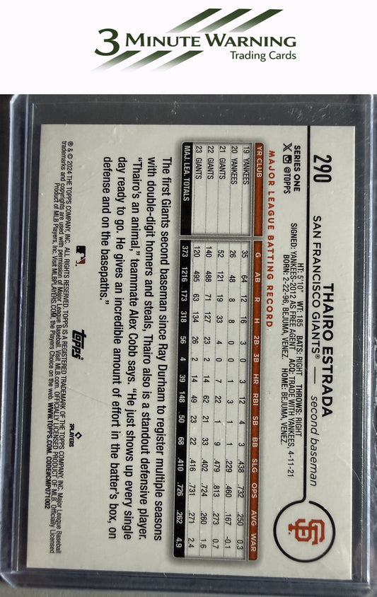 2024 Topps #290 Thairo Estrada Rainbow Foil