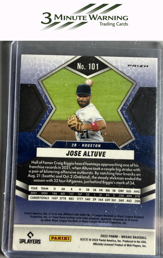 2022 Panini Mosaic #101 Jose Altuve Green Mosaic