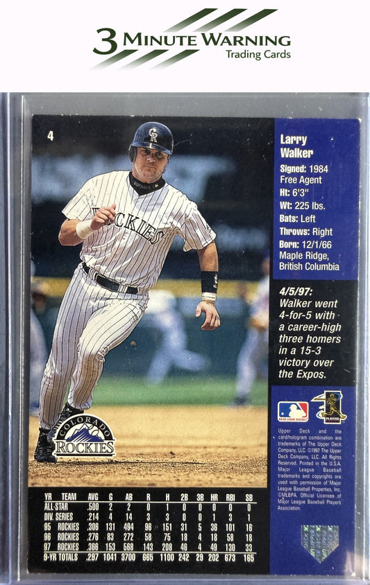1998 Upper Deck Special F/X #4 Larry Walker