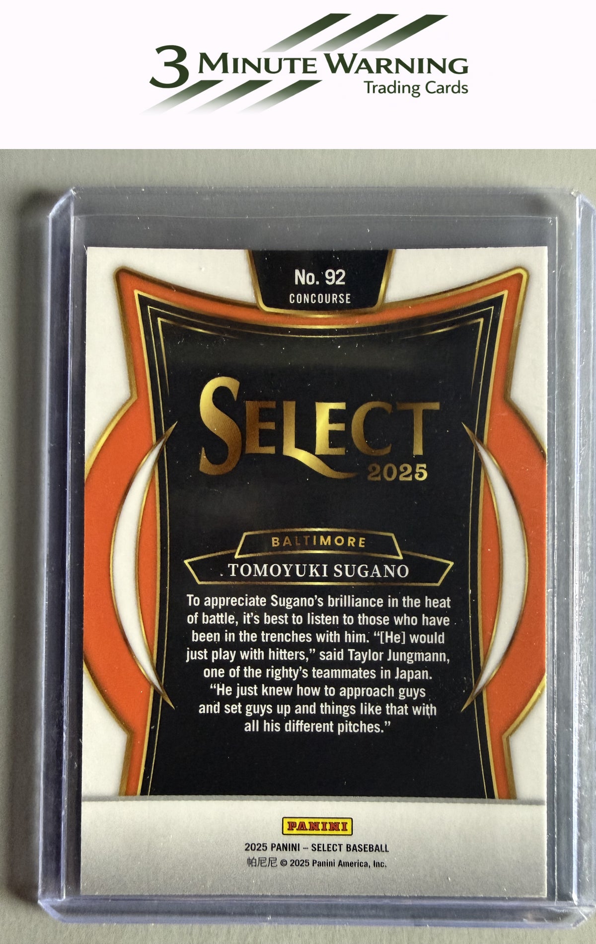 2025 Panini Select #92 Tomoyuki Sugano