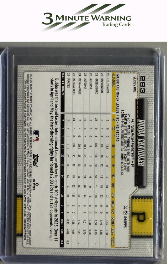 2026 Topps #283 Bubba Chandler