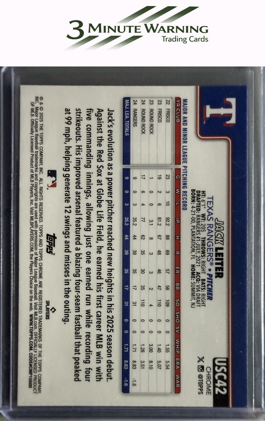 2025 Topps Chrome Update #USC42 Jack Leiter