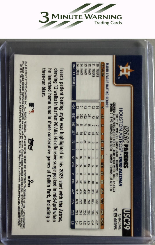 2025 Topps Chrome Update #USC29 Isaac Paredes