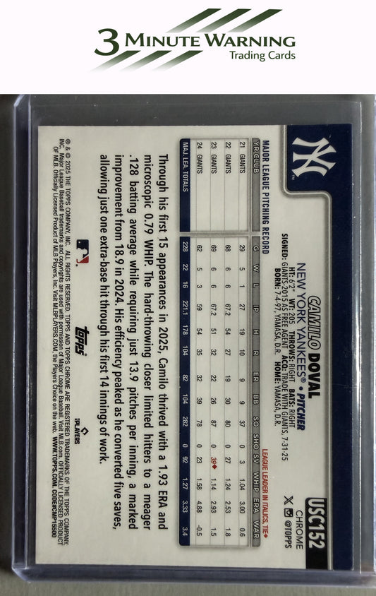 2025 Topps Chrome Update #USC152 Camilo Doval