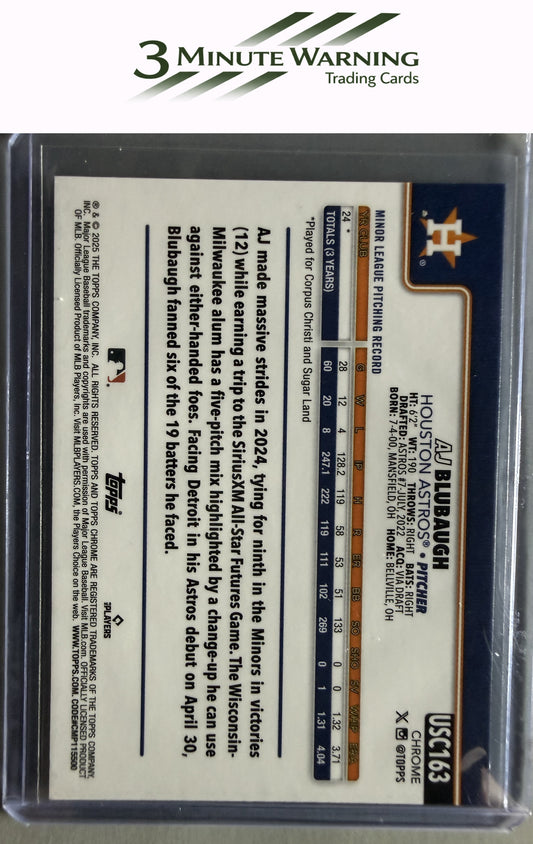 2025 Topps Chrome Update #USC163 AJ Blubaugh