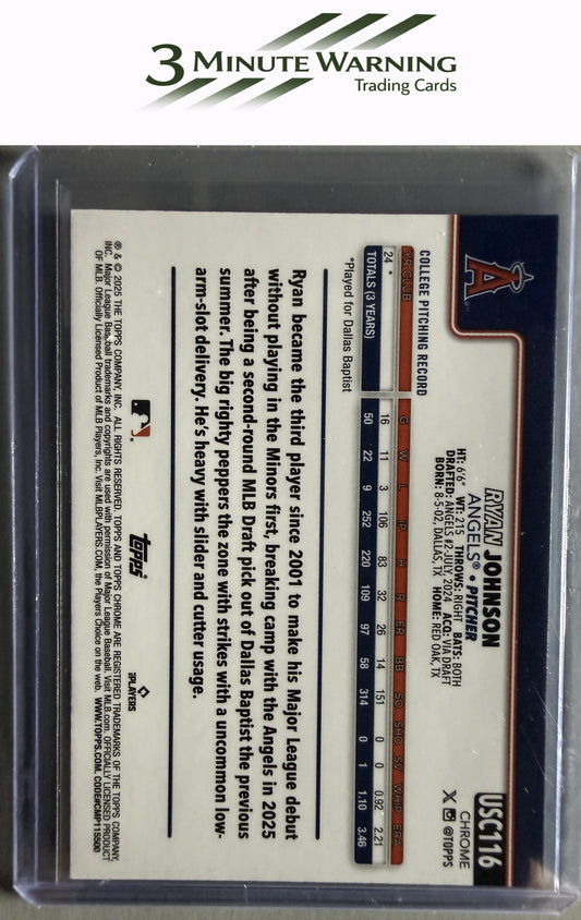 2025 Topps Chrome Update #USC116 Ryan Johnson