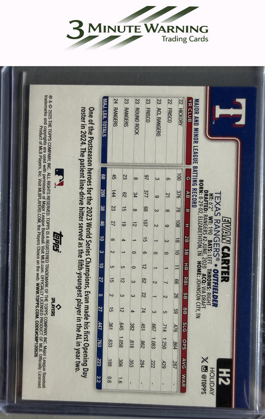 2025 Topps Holiday #H2 Evan Carter