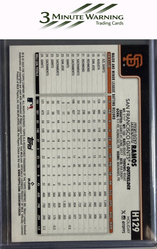 2025 Topps Holiday #H129 Heliot Ramos