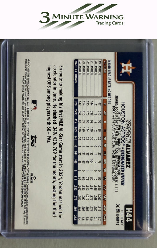 2025 Topps Holiday #H44b Yordan Alvarez