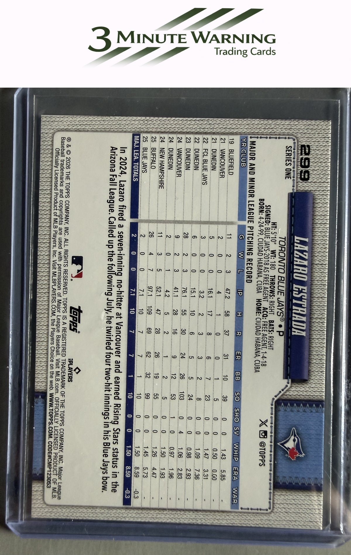 2026 Topps #299 Lazaro Estrada