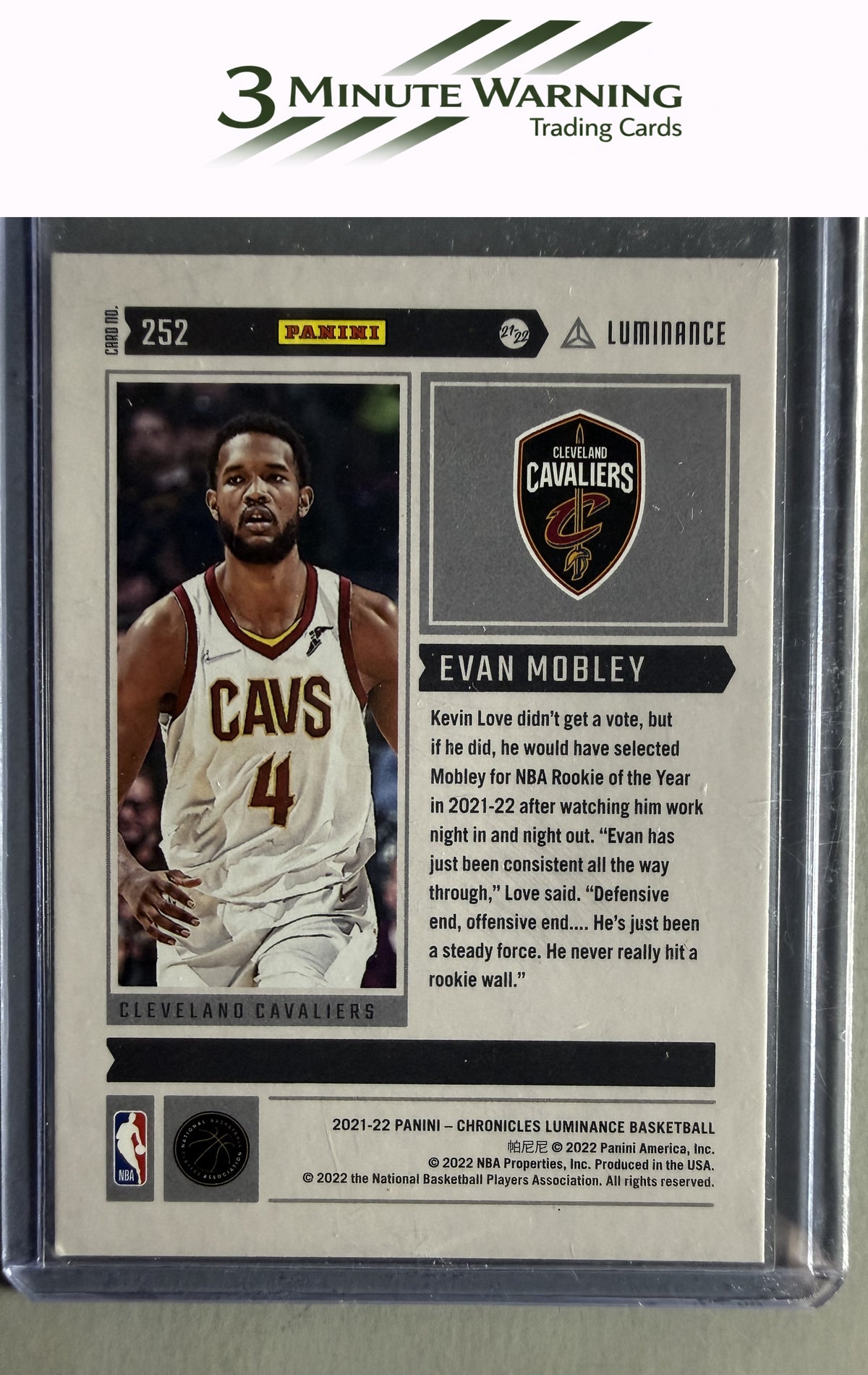 2021-22 Panini Chronicles #252 Evan Mobley